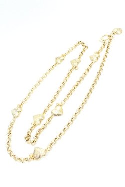 画像1: WONDERFUL WORLD / ハートチェーンベルト  ゴールド O-26-02-26-1013-LO-ZA-IG-OS