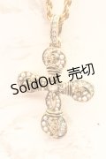 KANEKO ISAO / 人工真珠使用 クロスネックレス  ゴールド O-26-02-26-1022-EL-AC-IG-OS