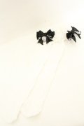 DearMyLove / ハートパールビジューリボンレースハイソックス  シロ O-26-02-26-1025-EL-ZA-OW-OS
