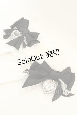 画像2: DearMyLove / ハートパールビジューリボンレースハイソックス  シロ O-26-02-26-1025-EL-ZA-OW-ZT0308C