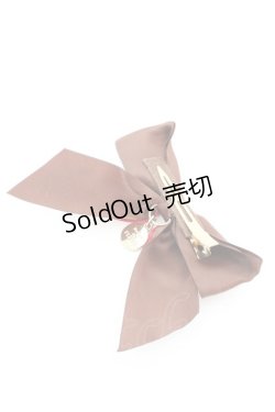 画像2: Maison de FLEUR / パールラメリボンヘアクリップ  アカ×ブラウン O-26-02-26-1028-LO-AC-OW-OS