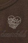 画像2: Emily Temple cute / ハートロゴ刺繍ラメニットカーディガン  ブラウン O-26-02-26-067-ET-TO-IG-OS (2)