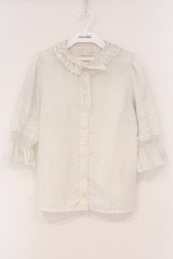 画像1: Melody BasKet / スタンドカラートーションレースブラウス M アイボリー O-26-02-26-069-LO-BL-IG-OS