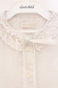 画像2: Melody BasKet / スタンドカラートーションレースブラウス M アイボリー O-26-02-26-069-LO-BL-IG-OS