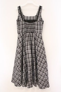 画像3: m petit by misako / リボンチェックジャンパースカート S グレー×クロ O-26-02-26-072-LO-OP-IG-OS