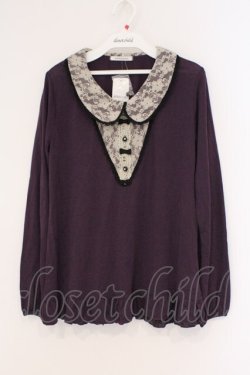 画像1: axes femme / 衿付きプルオーバー M パープル O-26-02-26-012-AX-TO-IG-OS