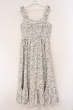 画像1: m petit by misako / MSKトワルドジュイジャンパースカート S アイボリー×ブルー系 O-26-02-26-074-LO-SK-IG-OS