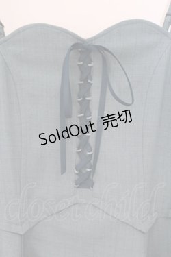 画像2: an another angelus / フロントレースアップコルセットキャミワンピース  ブルーグリーン O-26-02-26-075-CA-OP-IG-OS