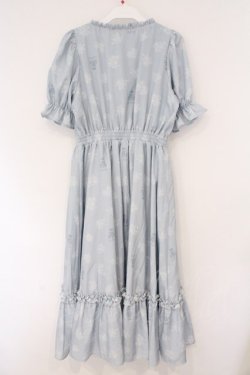 画像3: m petit by misako / NINA'S 花柄スクエアネックワンピース S サックス O-26-02-26-076-LO-OP-IG-OS