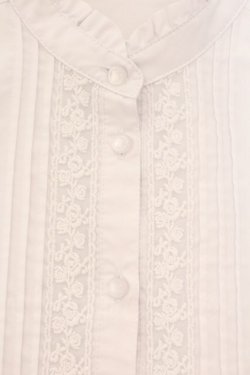 画像2: Fi.n.t / レースピンタック使い半袖ブラウス  シロ O-26-02-26-077-CA-BL-IG-OS