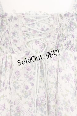 画像2: axes femme / 小花柄2WAYワンピース M オフ×ブルー系 O-26-02-26-080-AX-OP-IG-OS