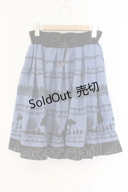 画像1: axes femme / バイカラーメルヘンスカート M ブルー O-26-02-26-087-AX-SK-IG-OS