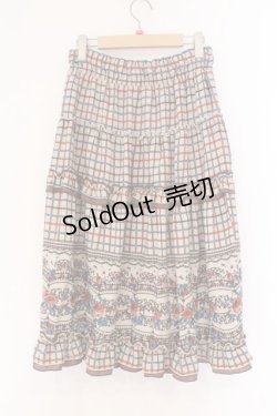 画像2: axes femme / パネル柄ロングスカート M ブラウン O-26-02-26-088-AX-SK-IG-OS