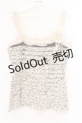 axes femme / ドットティアードキャミソール M ブラウン×アイボリー O-26-02-26-090-AX-TO-IG-OS