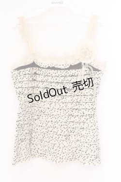 画像1: axes femme / ドットティアードキャミソール M ブラウン×アイボリー O-26-02-26-090-AX-TO-IG-OS