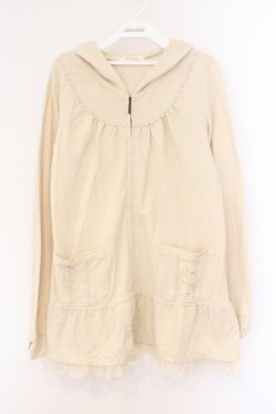 画像1: axes femme / レースアップポケットパーカー  アイボリー O-26-02-26-092-AX-TO-IG-OS