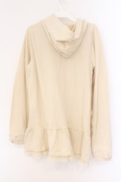 画像2: axes femme / レースアップポケットパーカー  アイボリー O-26-02-26-092-AX-TO-IG-OS