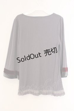 画像2: axes femme / ベロアリボンカットソー M グレー O-26-02-26-095-AX-TO-IG-OS