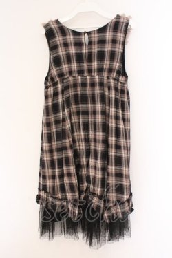 画像3: axes femme / チェック襟チュニック M クロ×ベージュ系 O-26-02-26-097-AX-OP-IG-OS