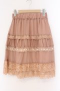 axes femme / はしごレースシフォンスカート M ピンク O-26-02-26-098-AX-SK-IG-OS