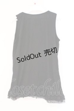 画像3: axes femme / シャドーボーダーリボンタンクトップ M クロ O-26-02-26-015-AX-TO-IG-OS