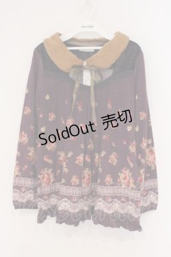 画像1: axes femme / ファーティペット付きプルオーバー M パープル O-26-02-26-022-AX-TO-IG-OS