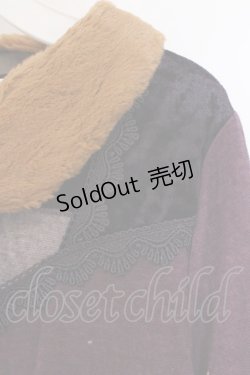 画像2: axes femme / ファーティペット付きプルオーバー M パープル O-26-02-26-022-AX-TO-IG-OS