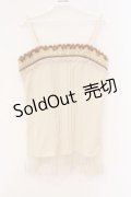 axes femme / ラメニットラインキャミソール M アイボリー O-26-02-26-023-AX-TO-IG-OS