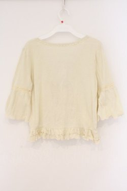 画像2: axes femme / レースアップデザインサマーニット M アイボリー O-26-02-26-029-AX-TO-IG-OS