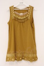 画像1: axes femme / レース配色タンクトップ M イエロー O-26-02-26-031-AX-TO-IG-OS (1)