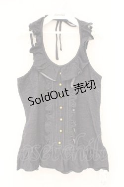 画像1: axes femme / フリルホルターキャミソール M インディゴ O-26-02-26-032-AX-TO-IG-OS