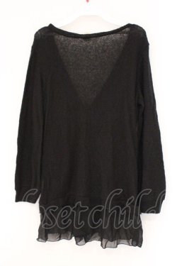 画像2: axes femme / シフォンフリルカーディガン M クロ O-26-02-26-033-AX-TO-IG-OS