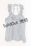 axes femme / フリルホルターキャミソール M ブルー O-26-02-26-035-AX-TO-IG-OS