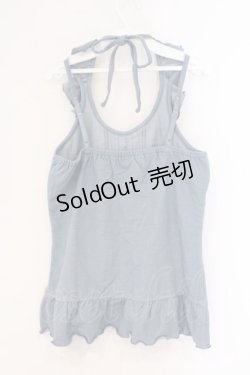 画像2: axes femme / フリルホルターキャミソール M ブルー O-26-02-26-035-AX-TO-IG-OS