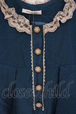 画像2: axes femme / タックフレアワンピース M ブルー O-26-02-26-036-AX-OP-IG-OS