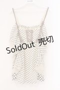 axes femme / ドットフリルキャミソール M アイボリー O-26-02-26-037-AX-TO-IG-OS