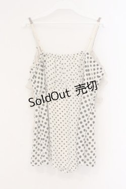 画像2: axes femme / ドットフリルキャミソール M アイボリー O-26-02-26-037-AX-TO-IG-OS