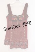axes femme / お花柄アウターキャミソール  ワイン O-26-02-26-038-AX-TO-IG-OS