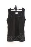 axes femme / ちょうちょモチーフタンク M クロ O-26-02-27-038-AX-TO-IG-OS