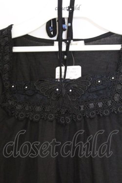 画像2: axes femme / ちょうちょモチーフタンク M クロ O-26-02-27-038-AX-TO-IG-OS