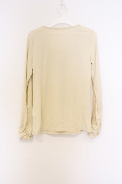 画像3: axes femme / 袖口ボタンインナープルオーバー M アイボリー O-26-02-27-040-AX-TO-IG-OS