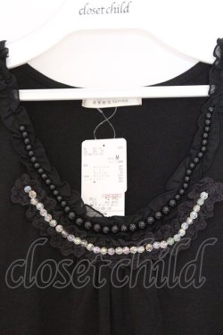画像2: axes femme / ビーズ付きタンクトップ M クロ O-26-02-27-041-AX-TO-IG-OS