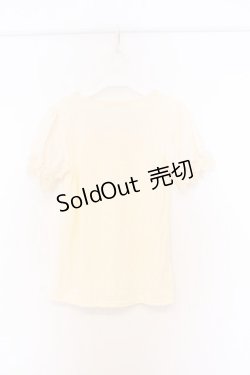 画像3: axes femme / デザイン袖半袖インナーPO M アイボリー O-26-02-27-043-AX-TO-IG-OS