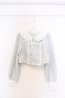 画像1: majoretty / キラキラ美容師あいり コラボ ツイードジャケット S ミント×シロ O-26-02-27-046-GO-JA-IG-OS