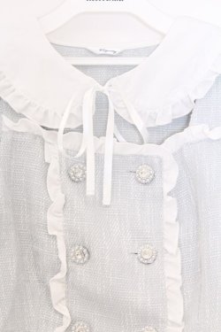 画像2: majoretty / キラキラ美容師あいり コラボ ツイードジャケット S ミント×シロ O-26-02-27-046-GO-JA-IG-OS