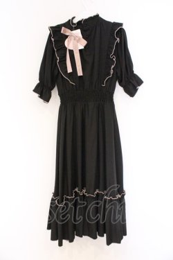 画像4: m petit by misako / NINA'SコラボAMハイショクメローワンピース S クロ×ピンク O-26-02-27-048-LO-OP-IG-OS