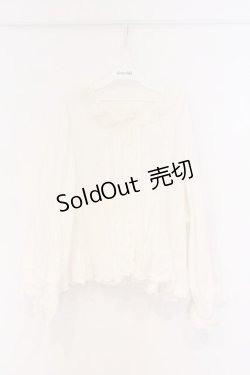 画像1: PINK HOUSE / プチリボンタックフリルブラウス【お直しあり】  シロ O-26-02-27-050-LO-BL-IG-OS