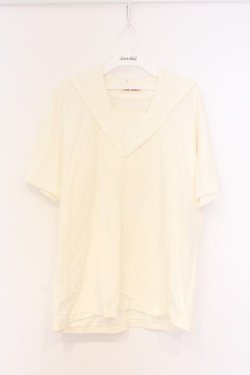 画像1: PINK HOUSE / かおくまワッペンセーラー半袖カットソー L アイボリー O-26-02-27-054-LO-TO-IG-OS