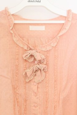 画像2: PINK HOUSE / ドット半袖ブラウス【お直しあり】  ピンク O-26-02-27-055-LO-BL-IG-OS