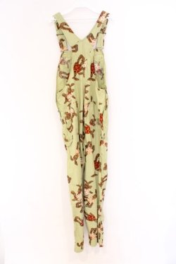 画像3: PINK HOUSE / うさぎ柄サロペットパンツ  ライトグリーン O-26-02-27-057-LO-OP-IG-OS